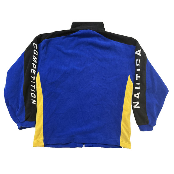 Vintage Nautica Jacket Mens XL Competition Fleece Full Zip Sleeve Made USA 90s - Picture 9 of 9